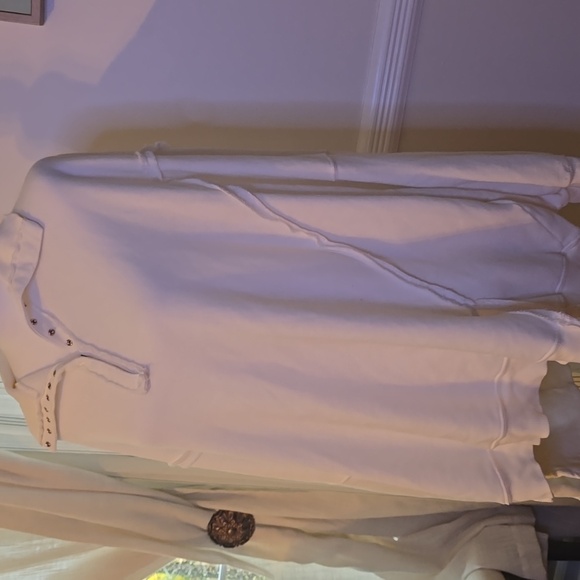 NWT Free People Camden Henley Optic White Size Medium - Picture 7 of 8